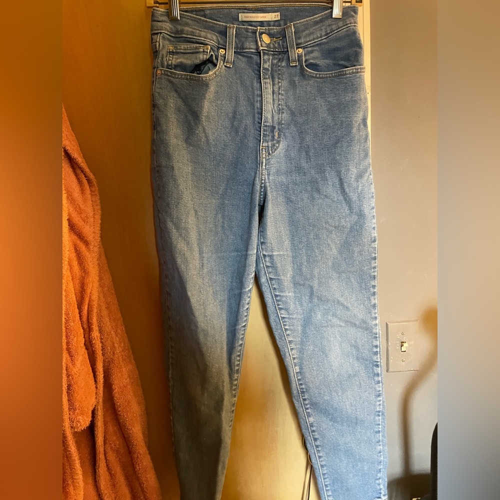 Levi’s high waisted taper jeans